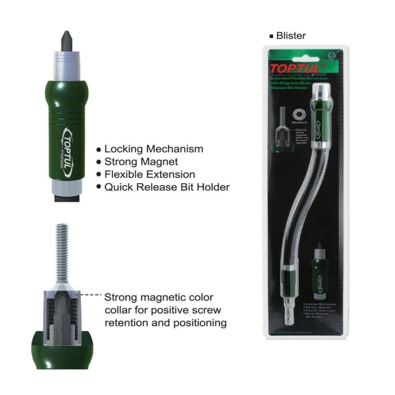 ADAPTADOR FLEXIBLE MAGNETICO PARA TALADRO TOPTUL