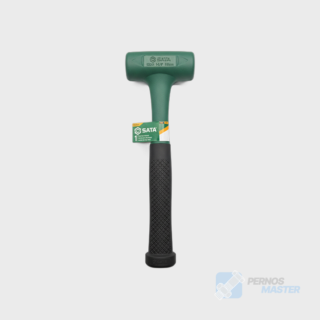 Martillo antirebote SATA con cabeza de caucho NBR y mango antideslizante, herramienta de impacto sin rebote.